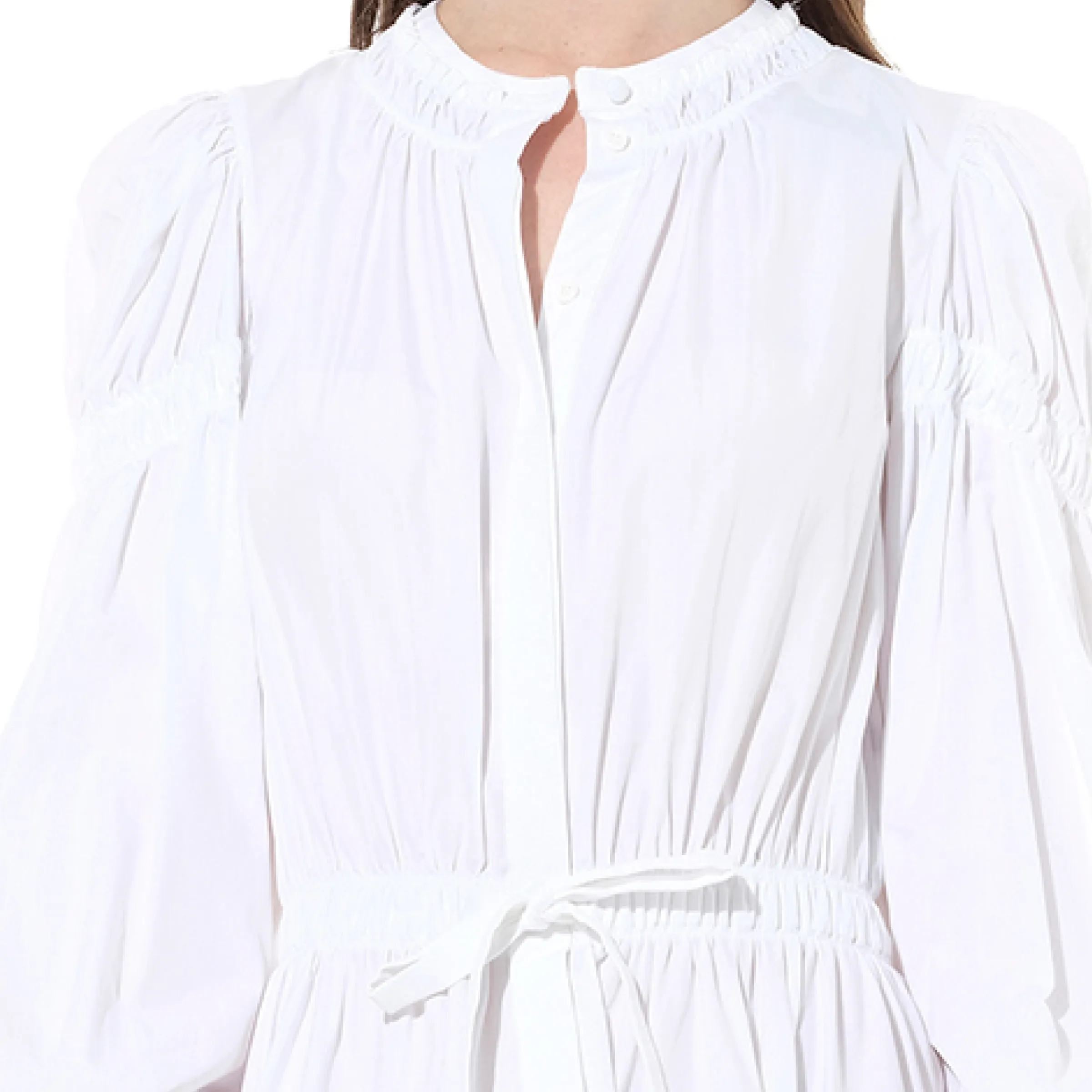 Abito Poplin Dress in White
