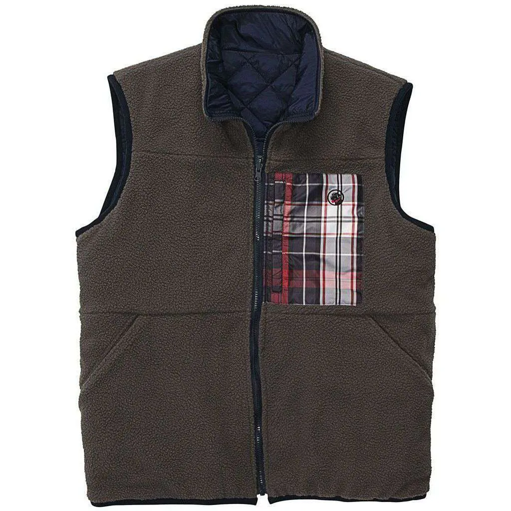 All Prep Reversible Vest in Grey by Southern Proper