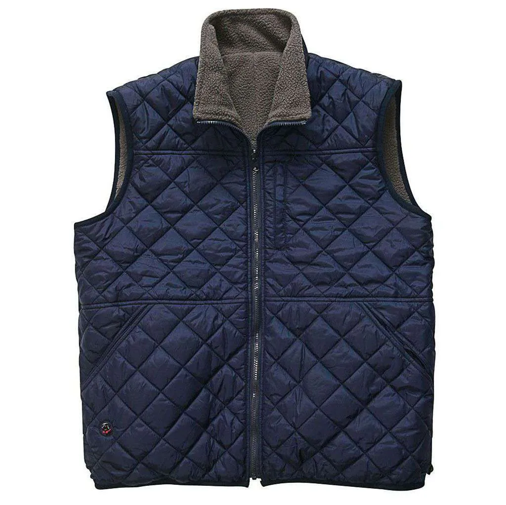 All Prep Reversible Vest in Grey by Southern Proper
