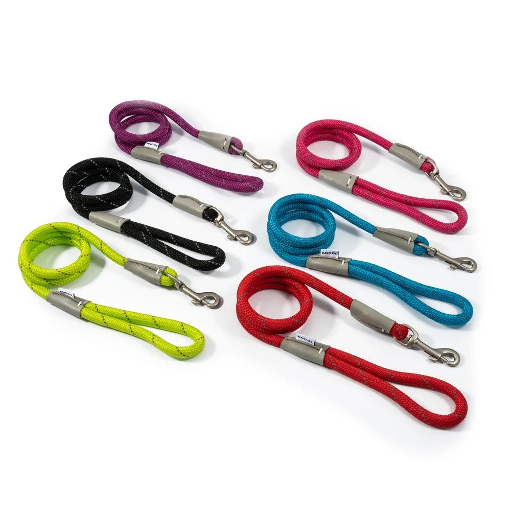 Ancol Viva Rope Lead Reflective Purple 1.07mX12mm
