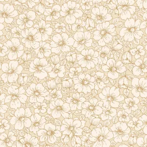 Blank Quilting Beige Floral Studio Beige Cotton Prints