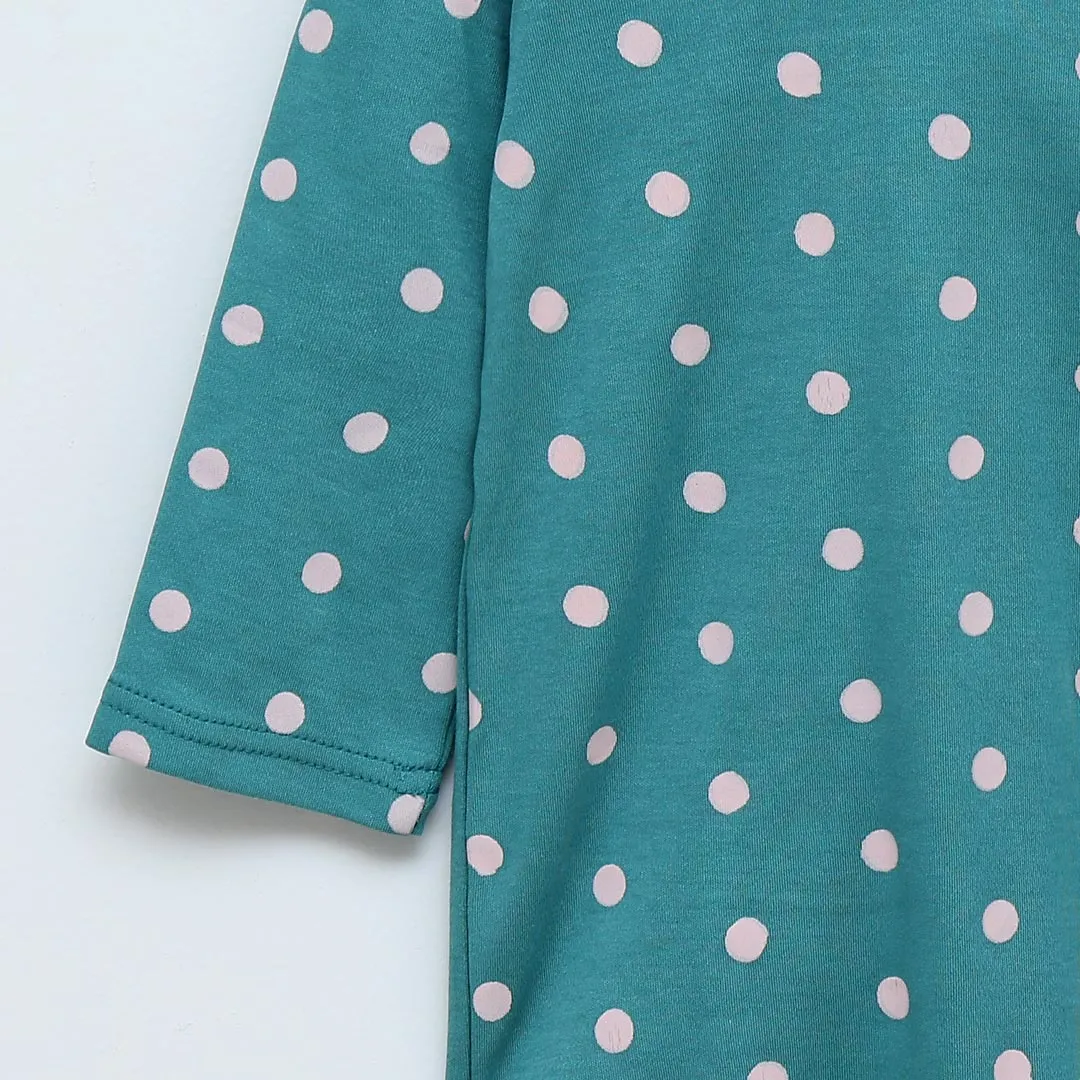 Blue Polka Dot Baby Suit