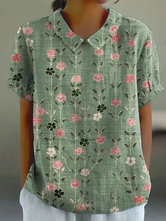 Colourful casual blouse