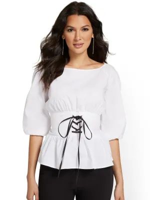 Corset Poplin Top