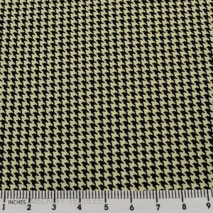 Cream Houndstooth Cotton Print