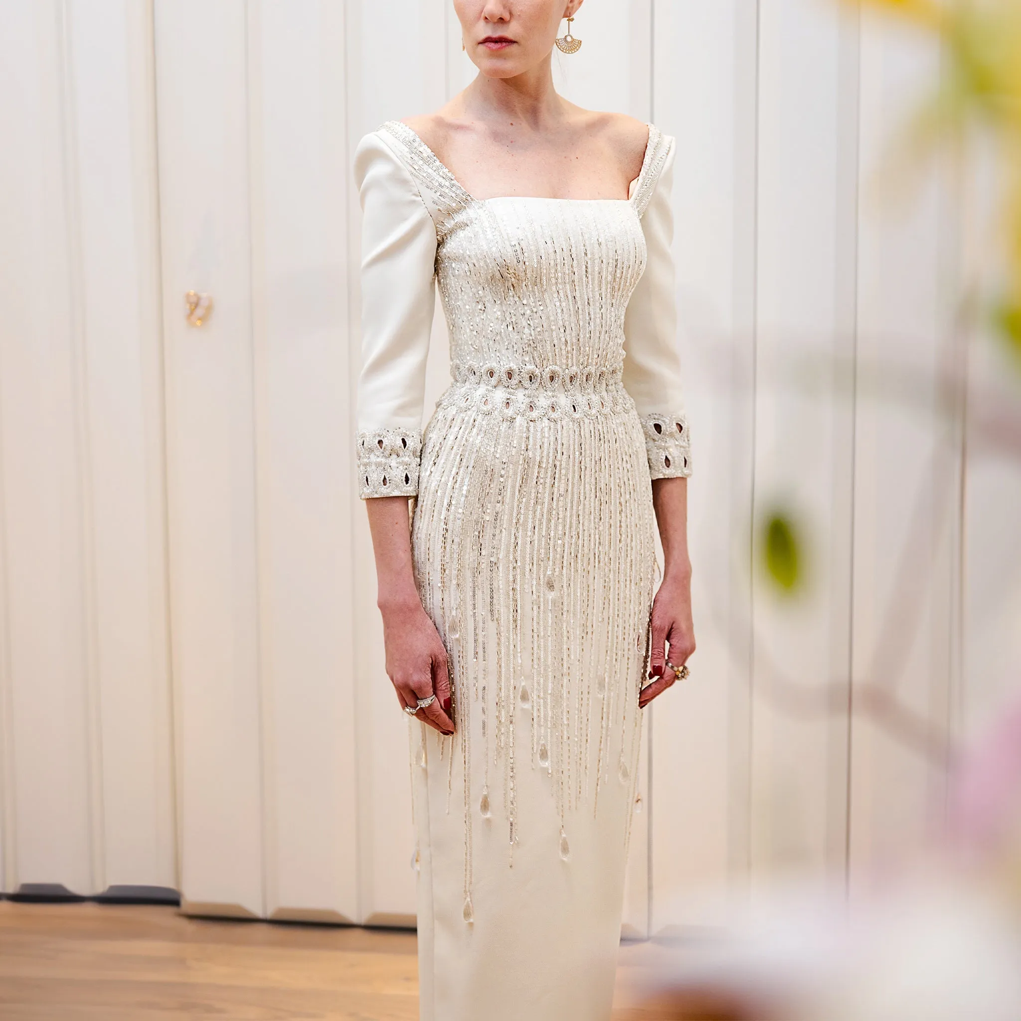 Crepe Dress with beads