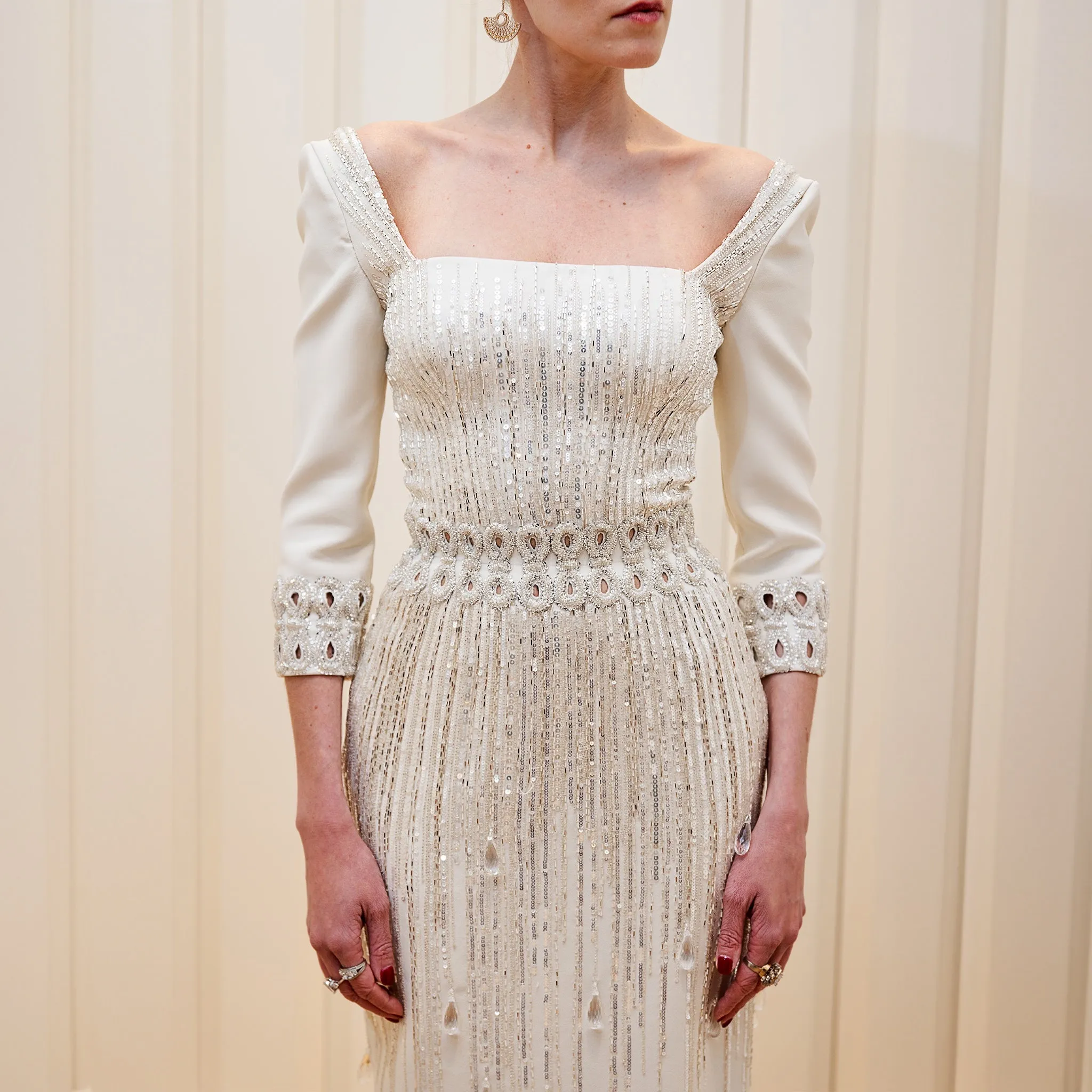 Crepe Dress with beads