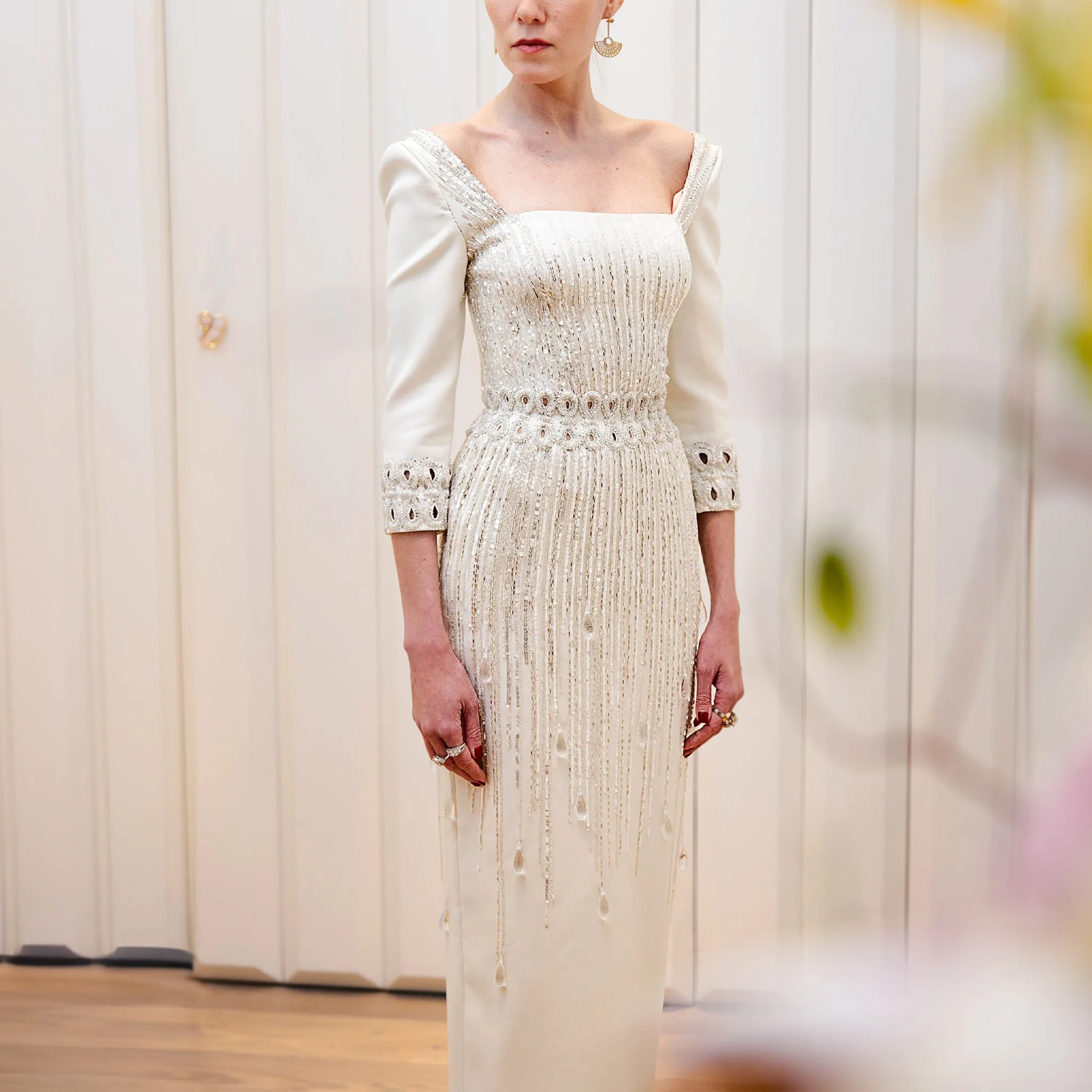 Crepe Dress with beads