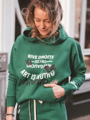 Fashionkova  Beading Graphic Hoodies Woman Pockets Hooded Pullovers Spring Autumn Casual Vintage Rock Sweatshirt Tops 2022