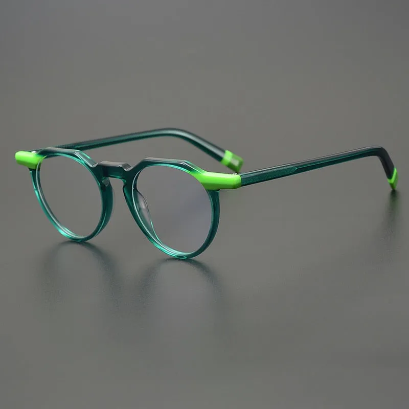 Gatenac Unisex Full Rim Round Acetate Eyeglasses Gxyj831