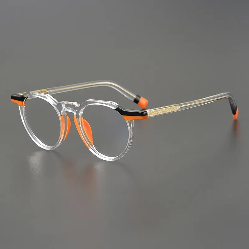 Gatenac Unisex Full Rim Round Acetate Eyeglasses Gxyj831