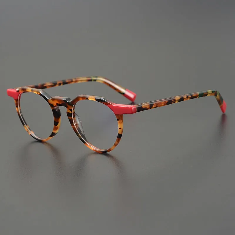 Gatenac Unisex Full Rim Round Acetate Eyeglasses Gxyj831