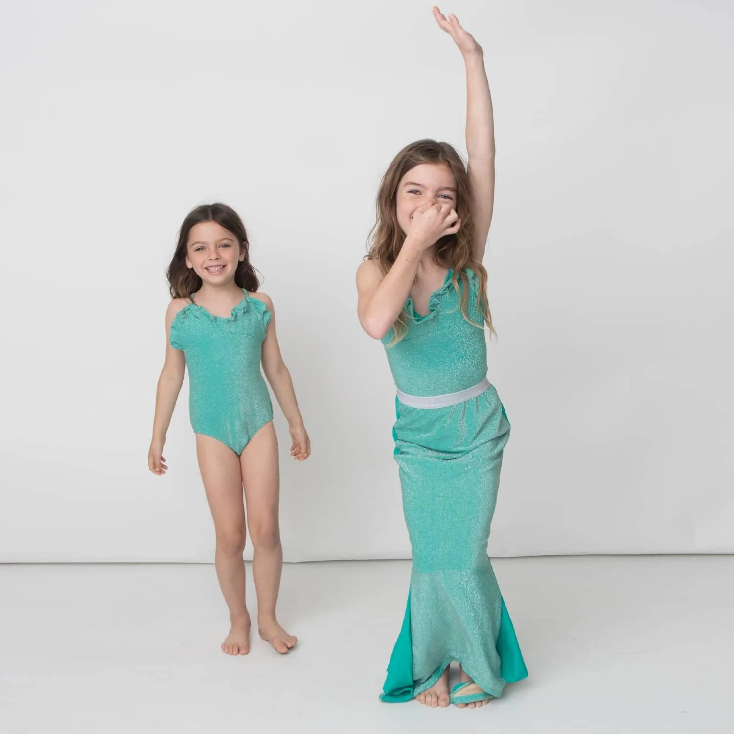 Girls Swimwear | Mermaid Shimmer  Pink Tail Coverup | Shade Critter