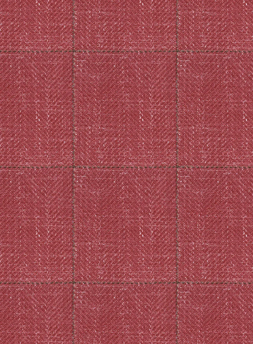 Italian Murano Radon Pink Wool Linen Silk Pants
