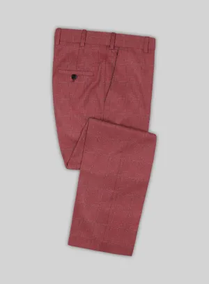 Italian Murano Radon Pink Wool Linen Silk Pants