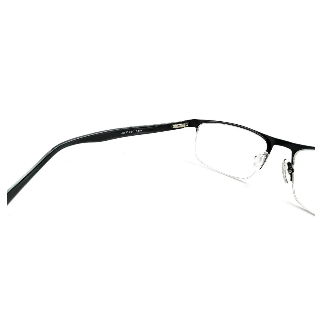 Jubleelens Stylish Half Rim Rectangular Large Frame (53mm)
