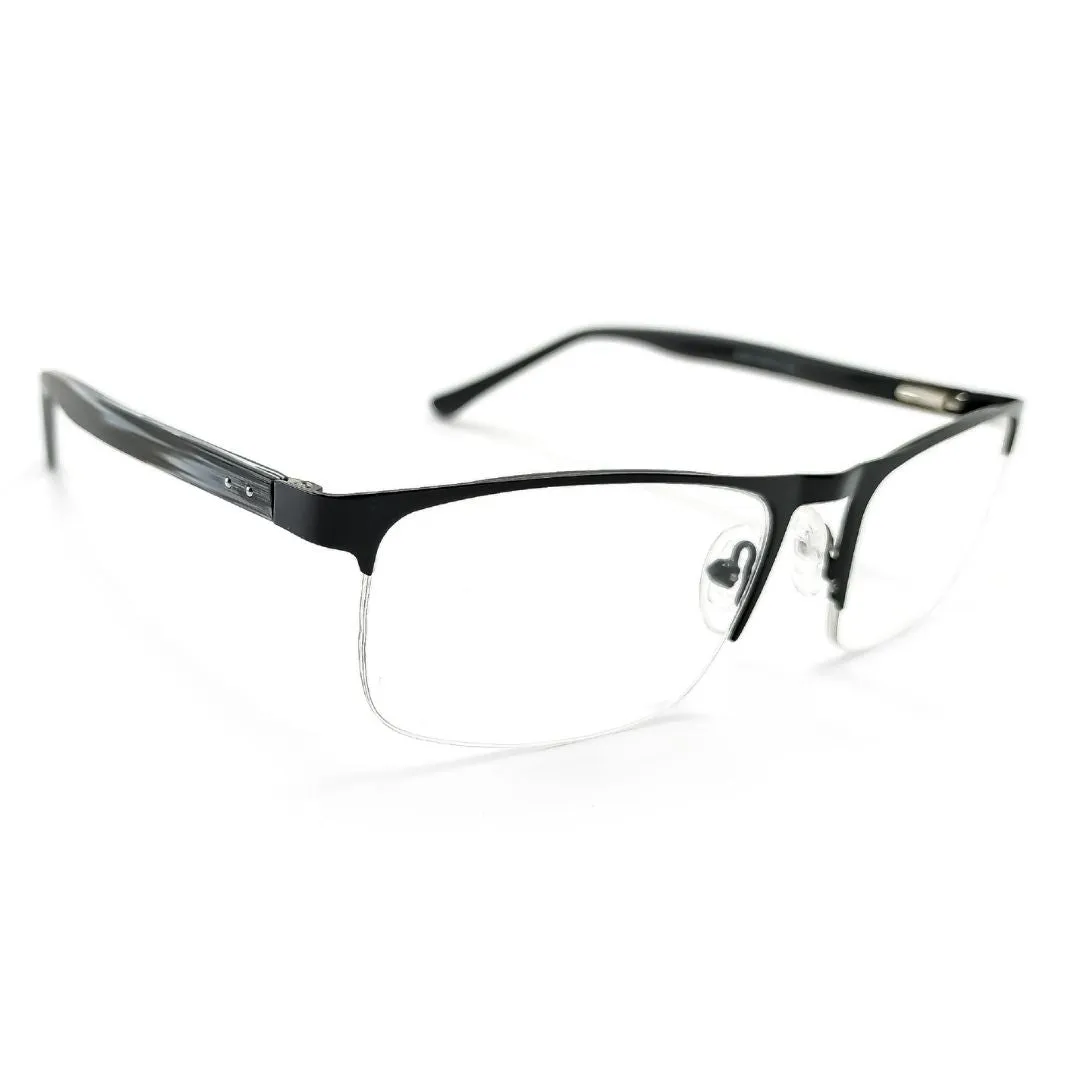 Jubleelens Stylish Half Rim Rectangular Large Frame (53mm)