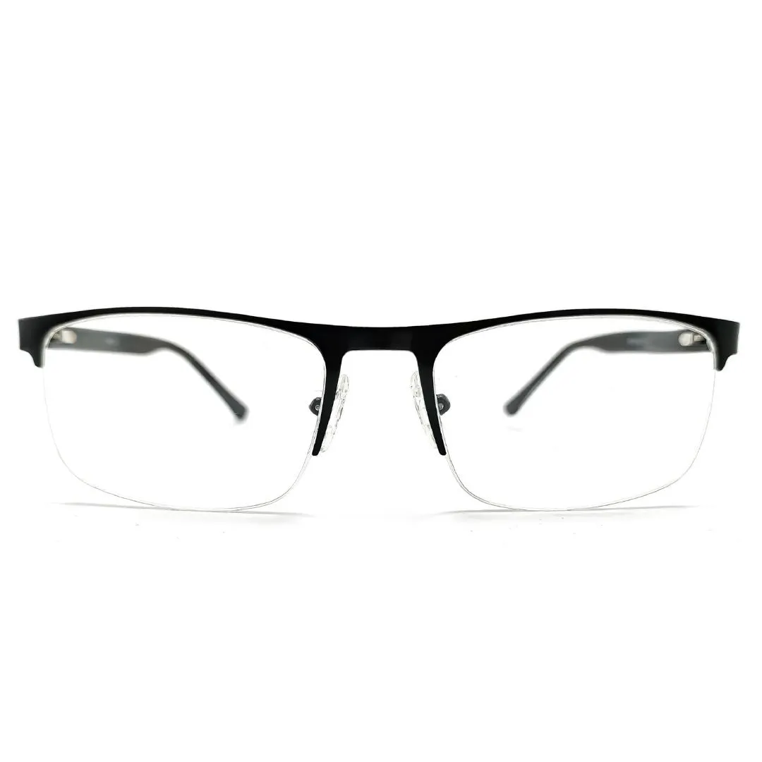 Jubleelens Stylish Half Rim Rectangular Large Frame (53mm)