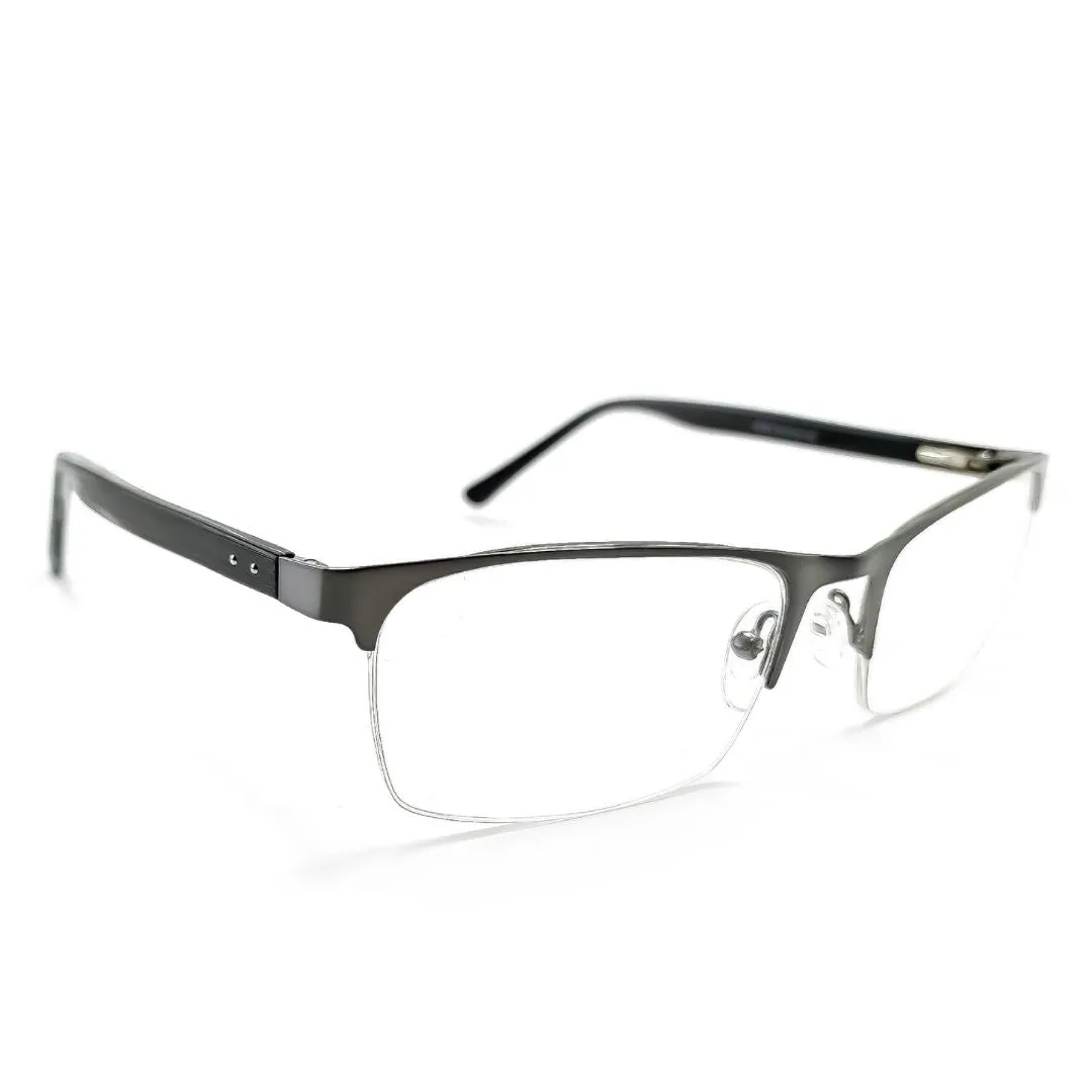 Jubleelens Stylish Half Rim Rectangular Large Frame (53mm)