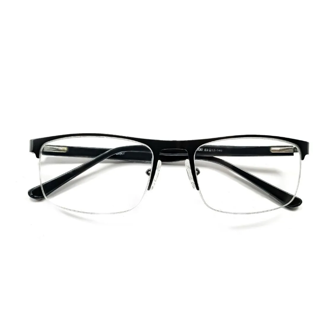 Jubleelens Stylish Half Rim Rectangular Large Frame (53mm)