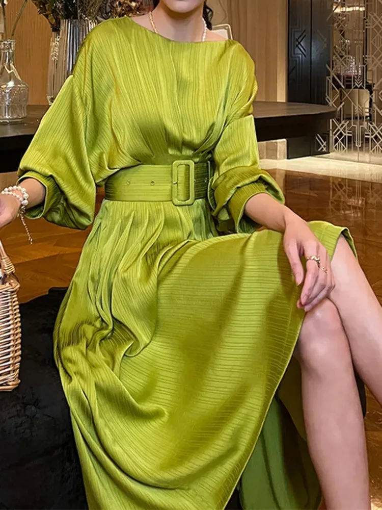 Justina Pleated Dress