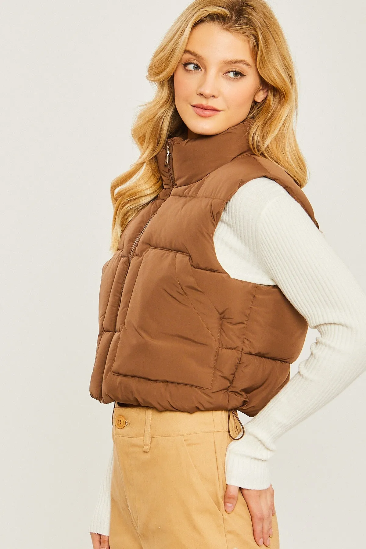 LOVE TREE Puffer Vest With Pockets