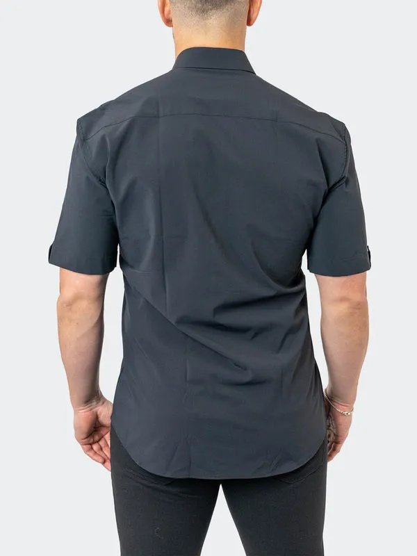 Maceoo Stretch Short-Sleeve Shirt | Galileo StretchCore Black