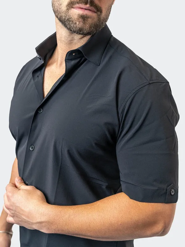 Maceoo Stretch Short-Sleeve Shirt | Galileo StretchCore Black