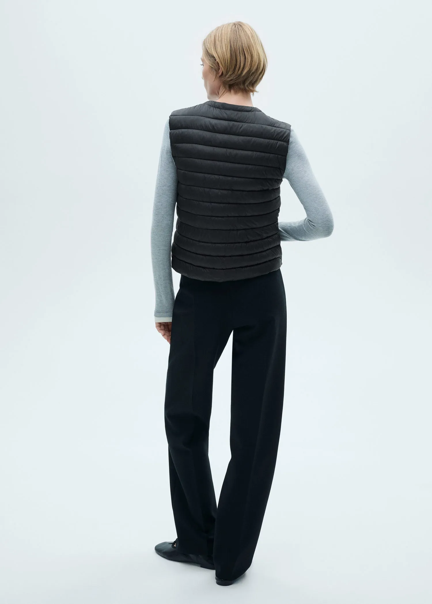 Quilted gilet - Black