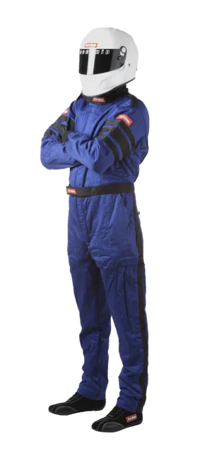 RaceQuip One Piece Multi Layer Fire Suit - Blue - Medium Tall - 120024
