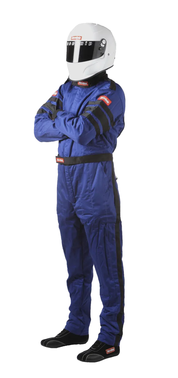 RaceQuip One Piece Multi Layer Fire Suit - Blue - Medium Tall - 120024