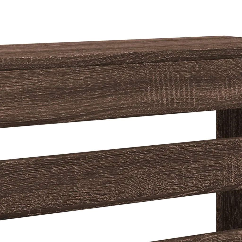 Radiator Cover Brown Oak 149x20x82 cm Engineered Wood