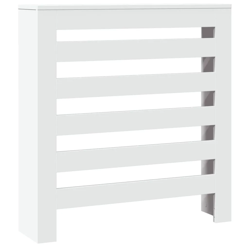 Radiator Cover White 78x20x82 cm Engineered Wood