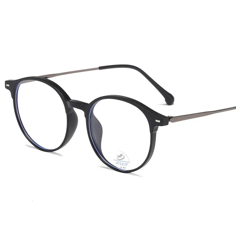 Reven Jate Unisex Full Rim Round Tr 90 Eyeglasses 81251