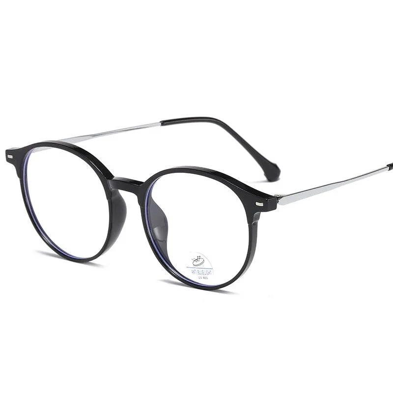 Reven Jate Unisex Full Rim Round Tr 90 Eyeglasses 81251