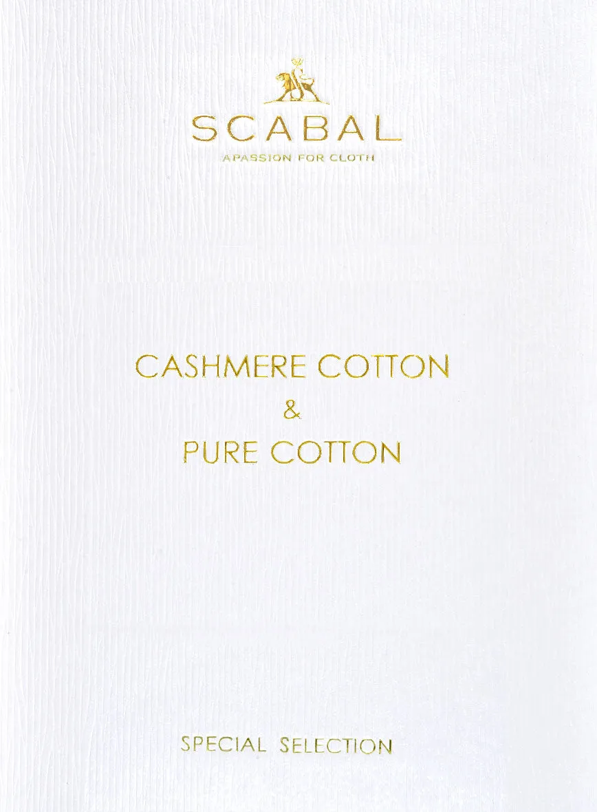 Scabal Brown Cotton Stretch Suit