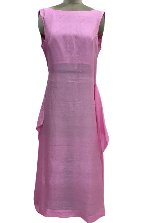 Sleeveless long dress with back cowl neck-Cleopatra Cherry Blossom