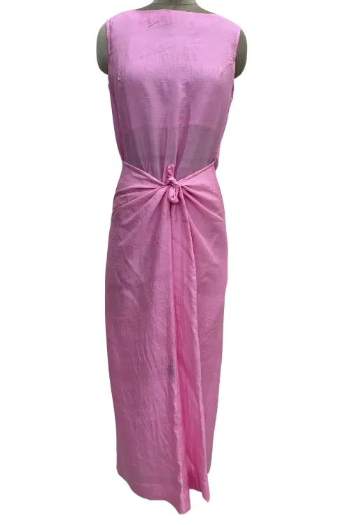 Sleeveless long dress with back cowl neck-Cleopatra Cherry Blossom