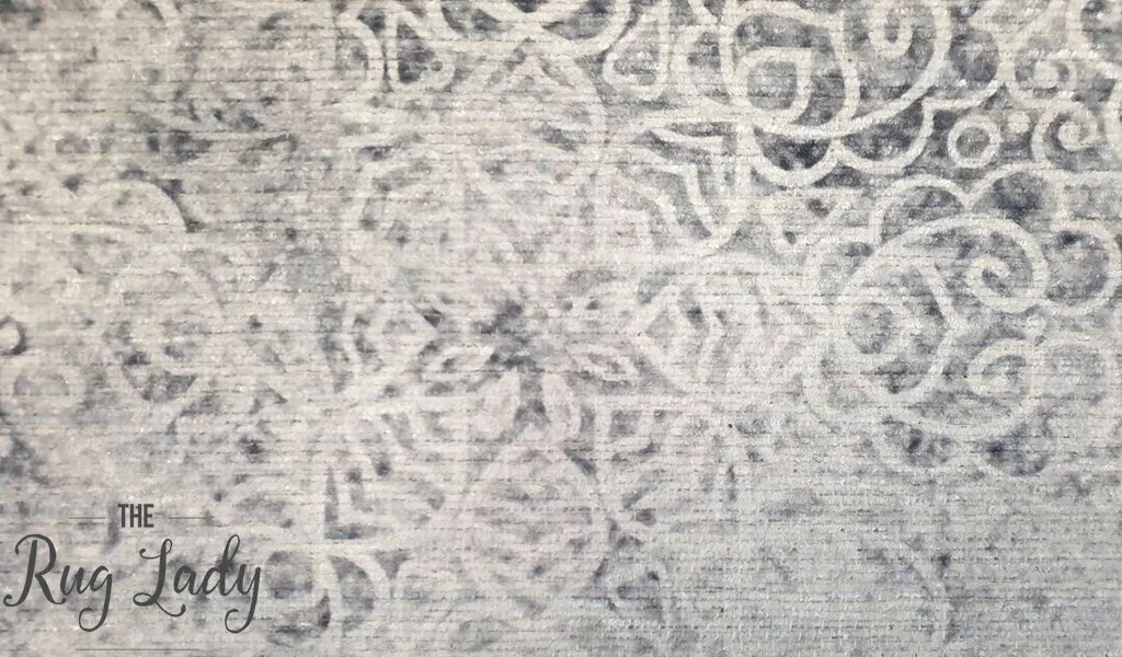 Spirit Grey Flower Distressed Rug