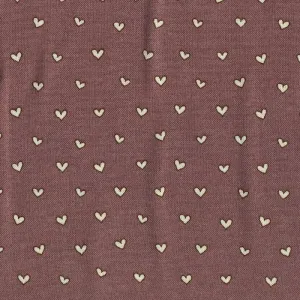 Stof Fabrics Memory Mass Chocolate Hearts Cotton Prints