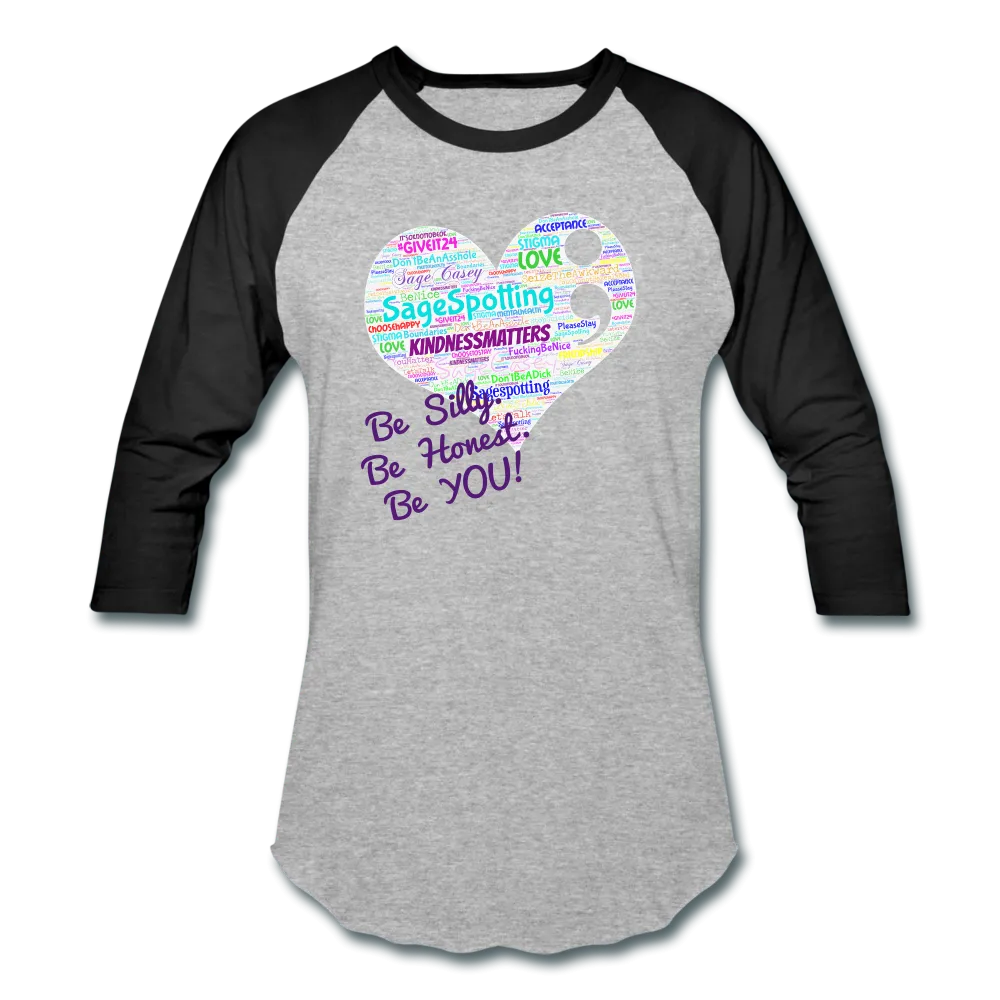 *SWEARY* Baseball T-Shirt WordCloud Heart/Classic Logo