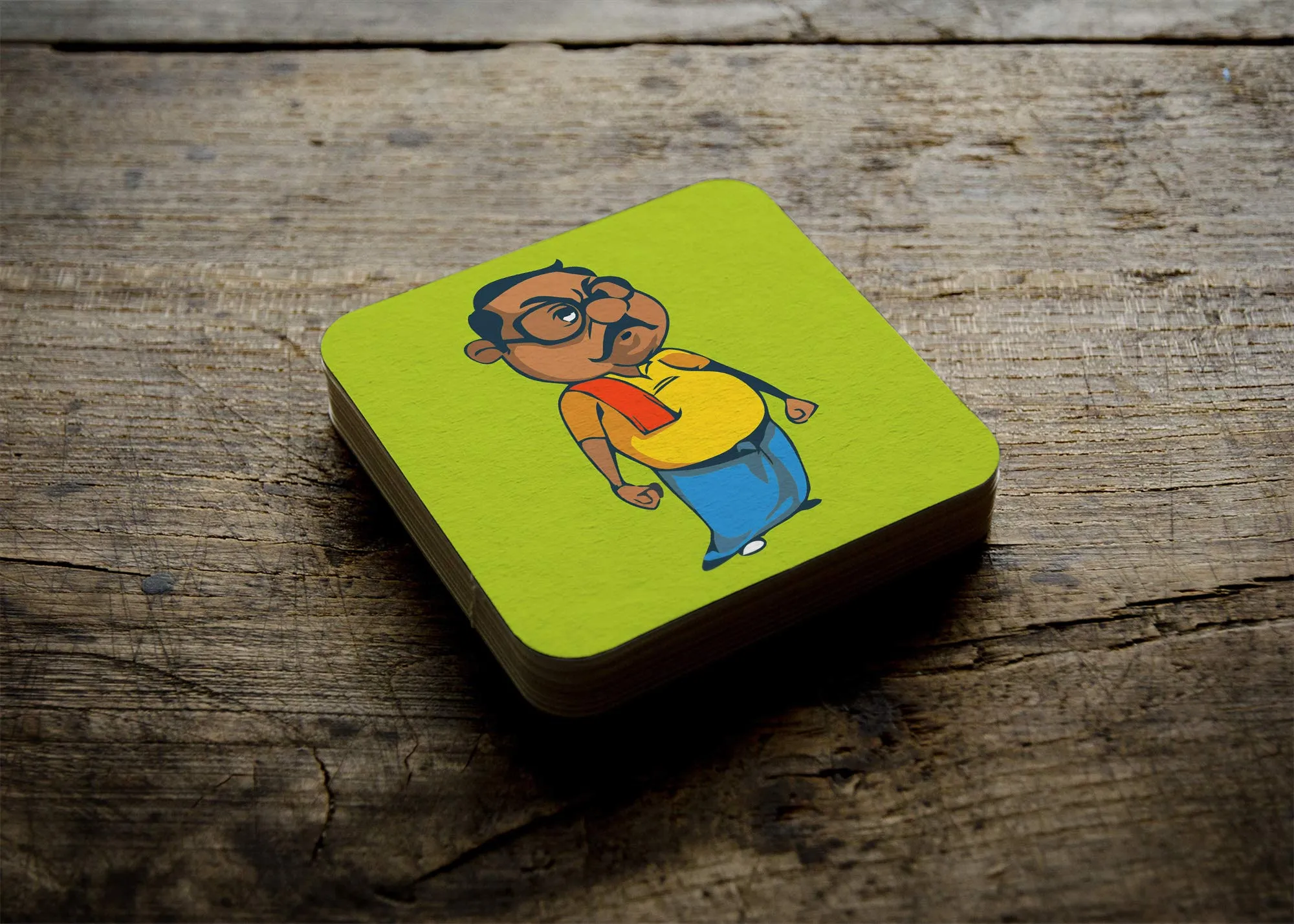 Tea Coaster Set Stylish Anna Printed, MDF Wood Material Coasters for Home and Kitchen, Office Table, Dining Table, Home Decor (3.5x3.5 inches, Set of 4)
