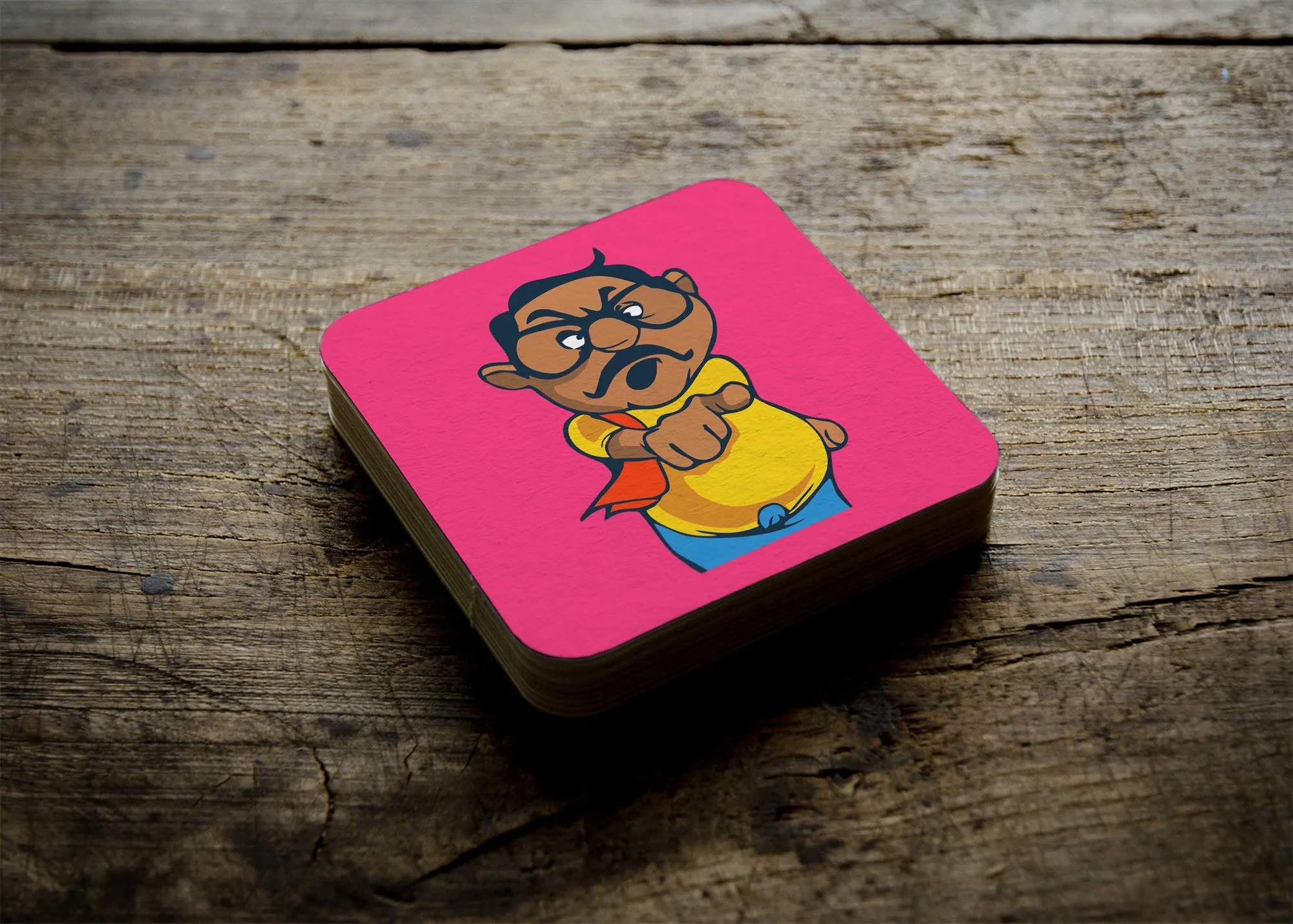 Tea Coaster Set Stylish Anna Printed, MDF Wood Material Coasters for Home and Kitchen, Office Table, Dining Table, Home Decor (3.5x3.5 inches, Set of 4)