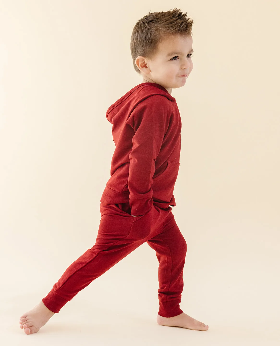 The Coziest Hoodie in Crimson