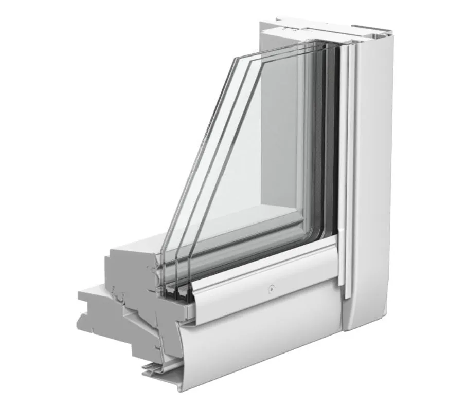 VELUX GGL FK08 2067 High Energy Efficiency Glazing White Painted Centre-Pivot Window (66 x 140 cm)