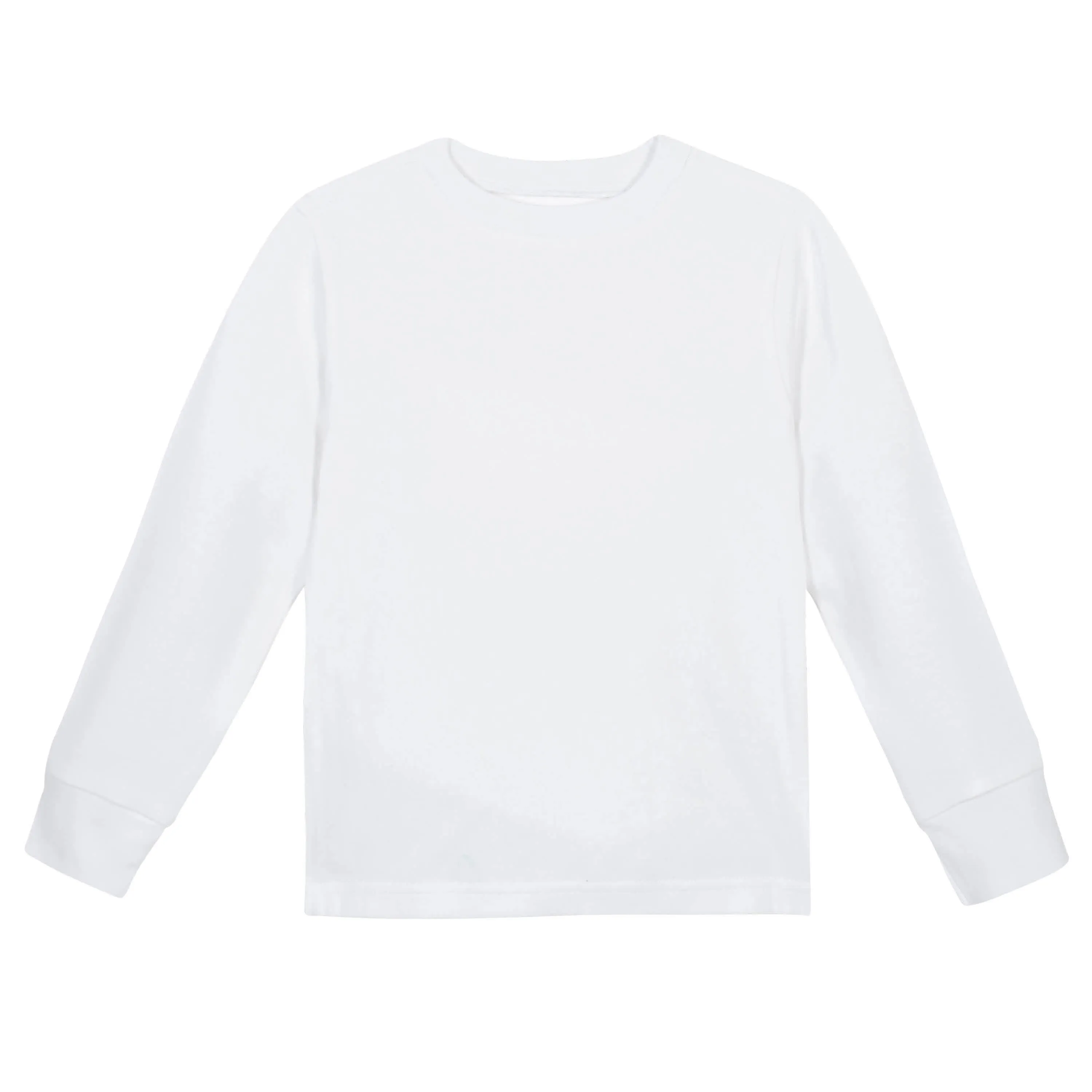 White Classic Long Sleeve Tee Shirt