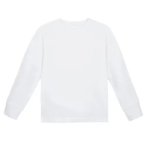 White Classic Long Sleeve Tee Shirt